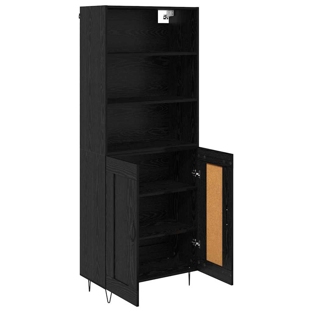Highboard 2 stk. Sort eg 69,5 x 34 x 180 cm