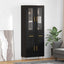 Highboard 2 stk. Sort eg 69,5 x 34 x 180 cm Konstrueret træ