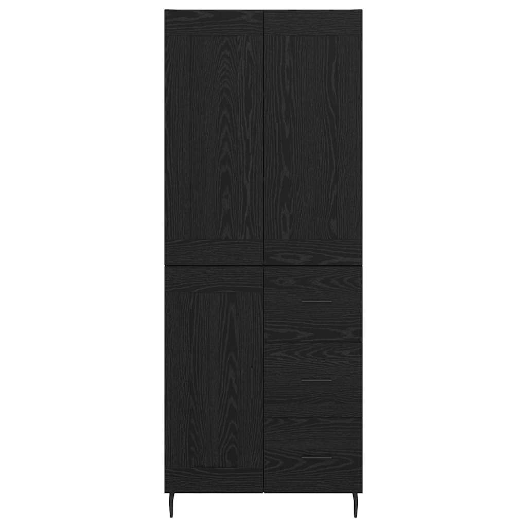 Highboard 2 stk. Sort eg 69,5 x 34 x 180 cm Konstrueret træ