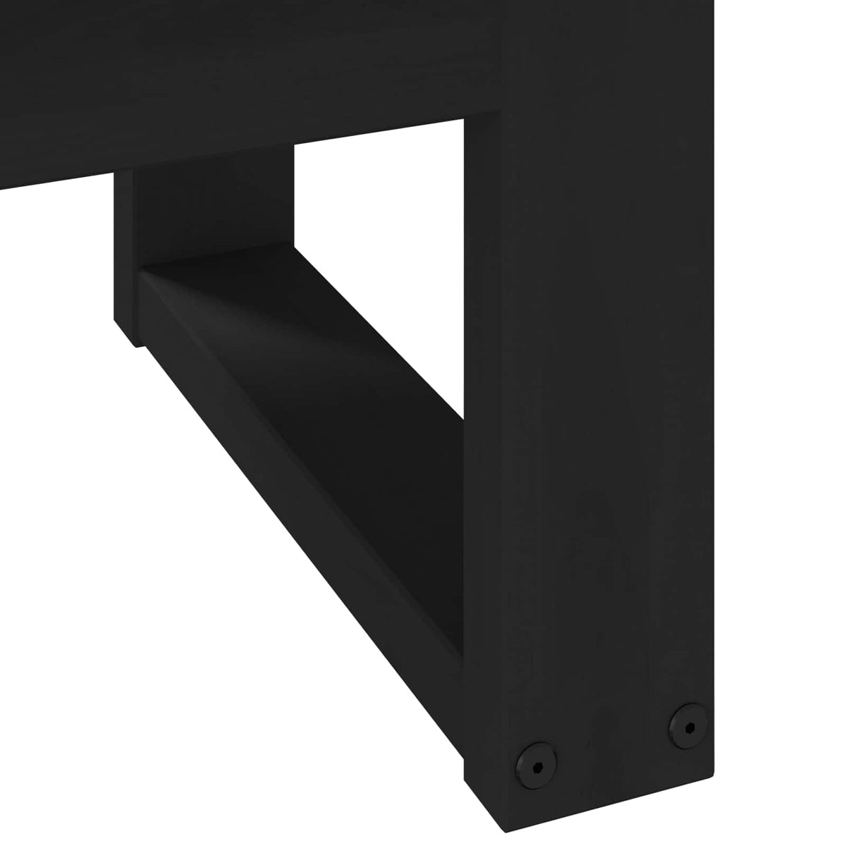 Sofabord NOAIN Sort 119 x 60 x 40 cm Massivt fyrretræ