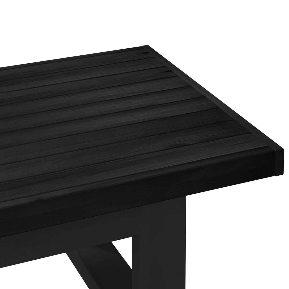 Sofabord NOAIN Sort 119 x 60 x 40 cm Massivt fyrretræ