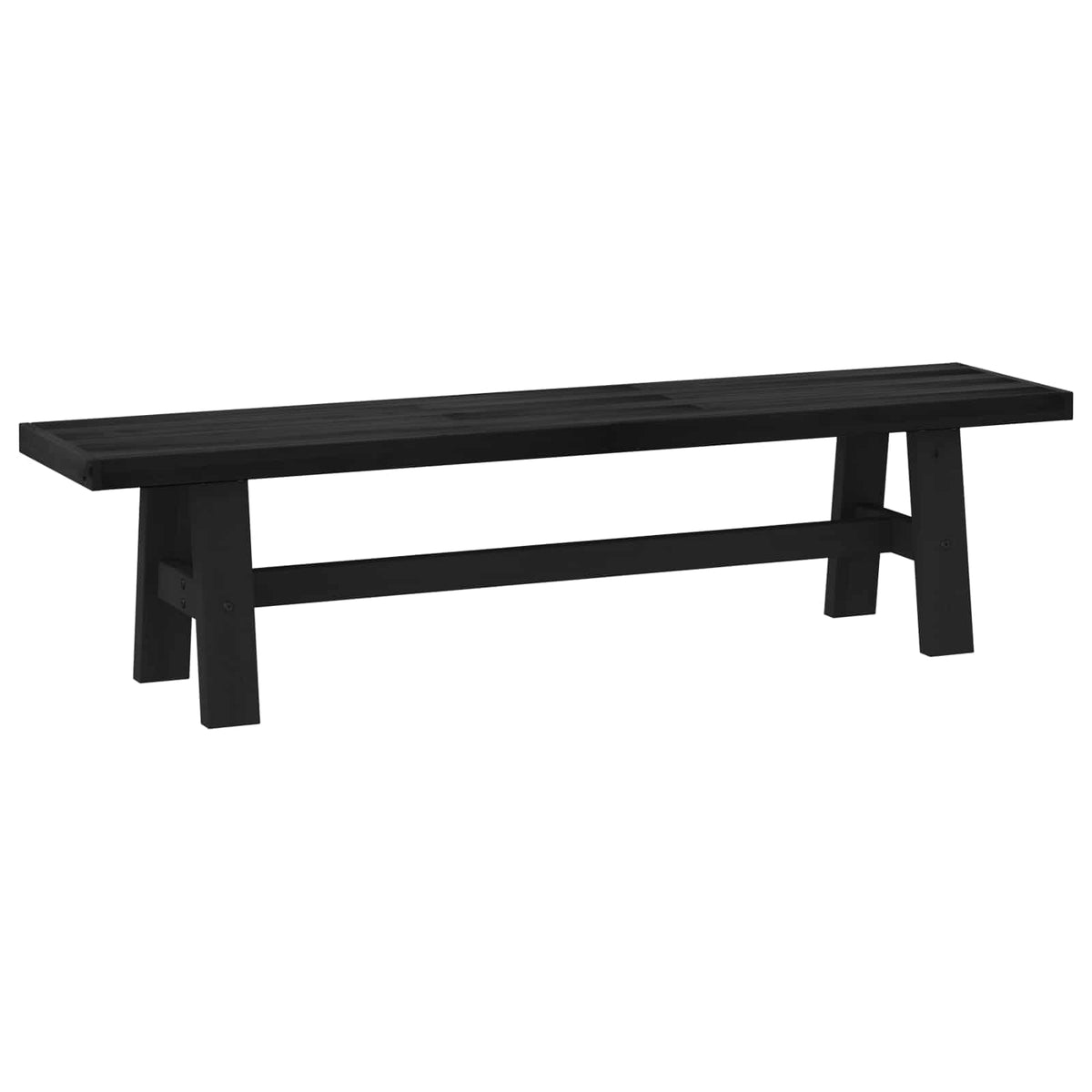 Spisebænk NOAIN 180 x 41 x 45 cm Massivt fyrretræ Sort