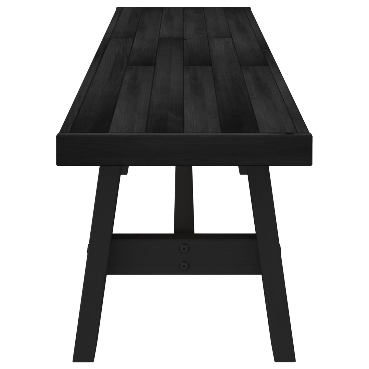 Spisebænk NOAIN 180 x 41 x 45 cm Massivt fyrretræ Sort