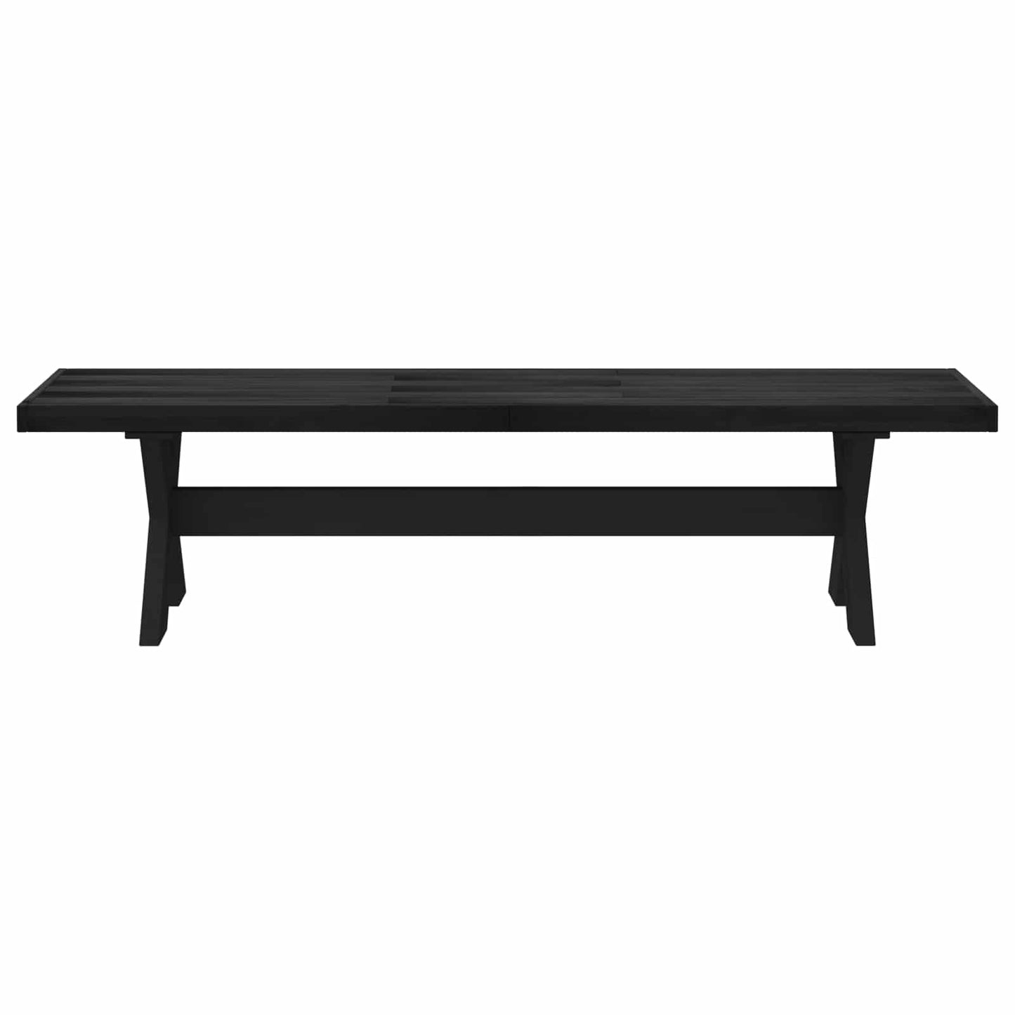 Spisebænk NOAIN 180 x 41 x 45 cm Massivt fyrretræ Sort