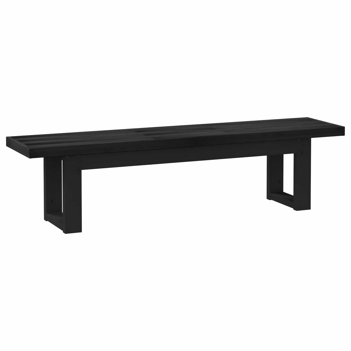 Spisebænk NOAIN 180 x 41 x 45 cm Massivt fyrretræ Sort