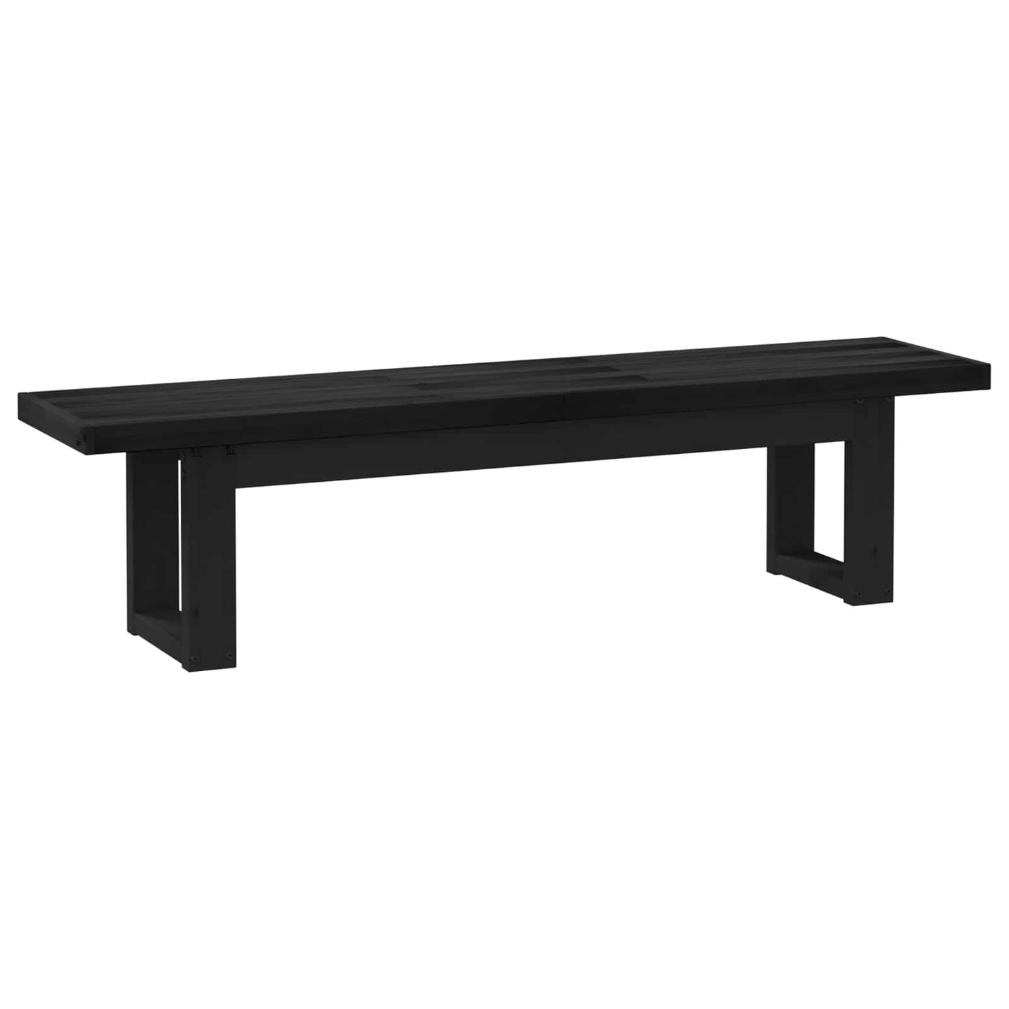 Spisebænk NOAIN 180 x 41 x 45 cm Massivt fyrretræ Sort