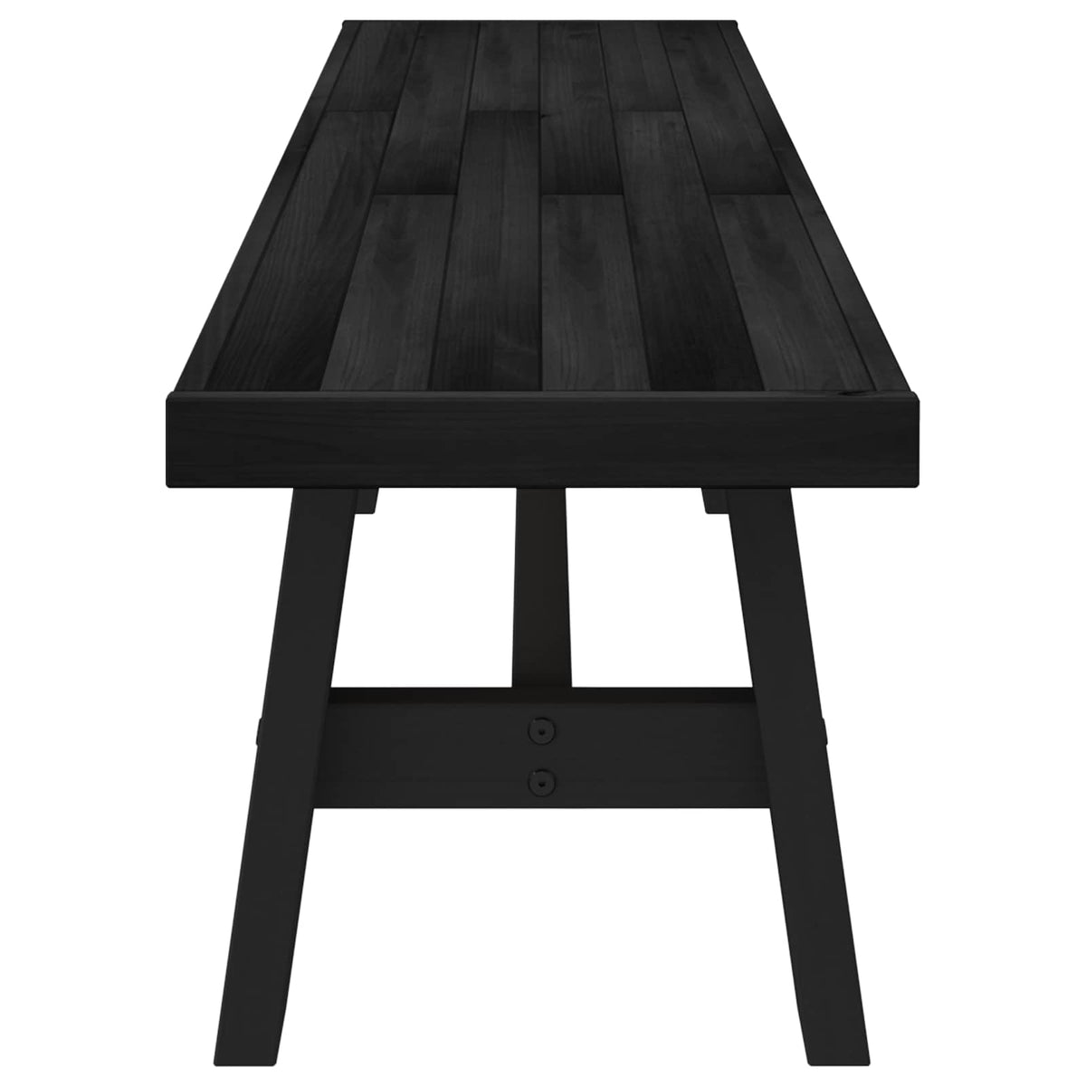 Spisebænk NOAIN 160 x 41 x 45 cm Massivt fyrretræ Sort