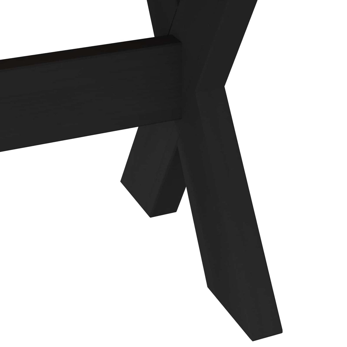 Spisebænk NOAIN 160 x 41 x 45 cm Massivt fyrretræ Sort