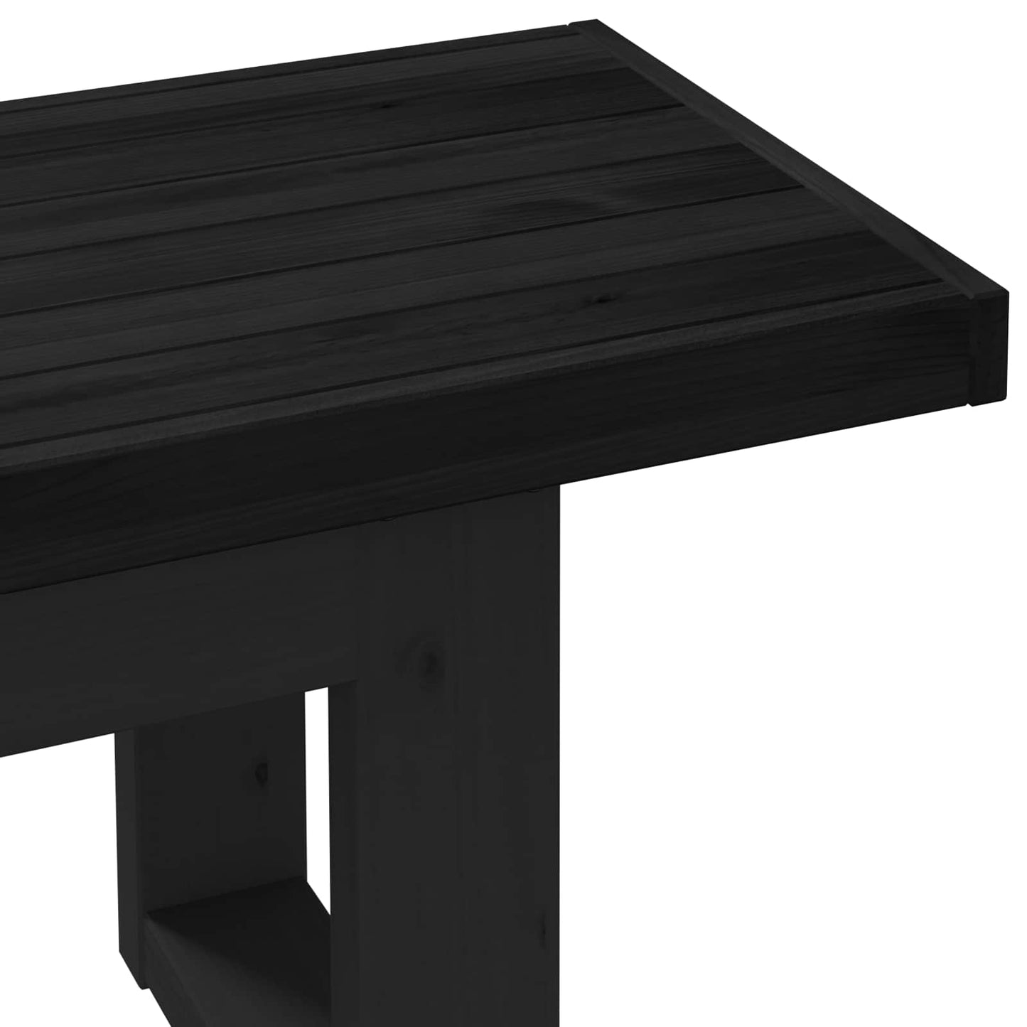 Spisebænk NOAIN 160 x 41 x 45 cm Massivt fyrretræ Sort