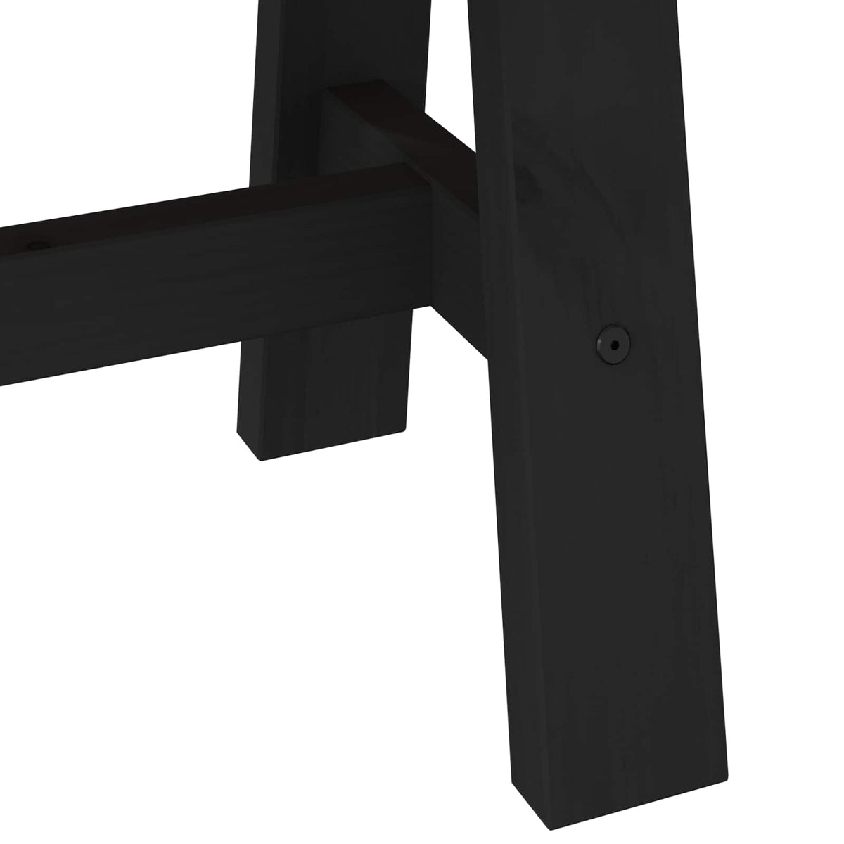 Spisebænk NOAIN 120 x 41 x 45 cm Massivt fyrretræ Sort