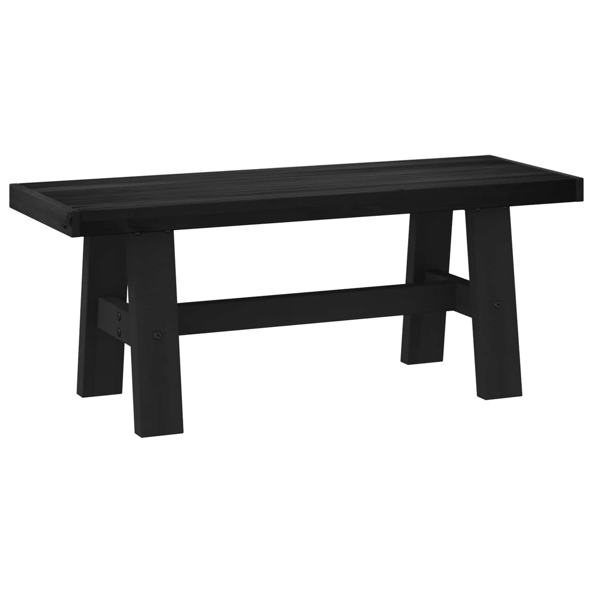 Spisebænk NOAIN 120 x 41 x 45 cm Massivt fyrretræ Sort
