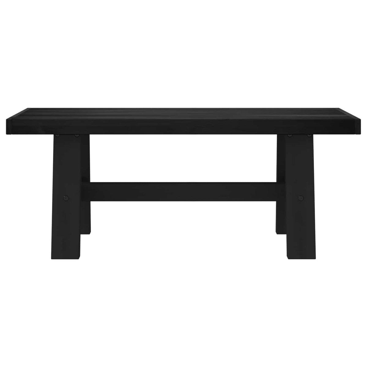 Spisebænk NOAIN 120 x 41 x 45 cm Massivt fyrretræ Sort