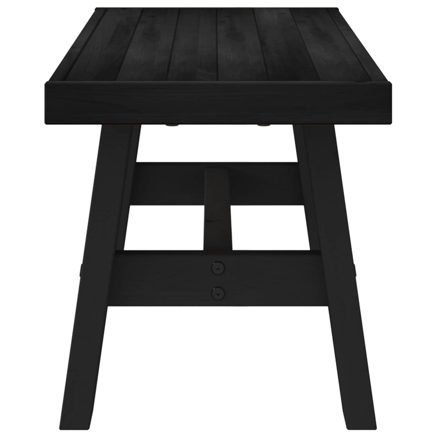 Spisebænk NOAIN 120 x 41 x 45 cm Massivt fyrretræ Sort