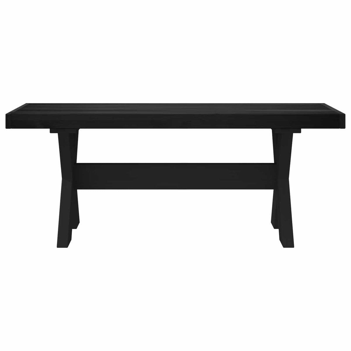 Spisebænk NOAIN 120 x 41 x 45 cm Massivt fyrretræ Sort