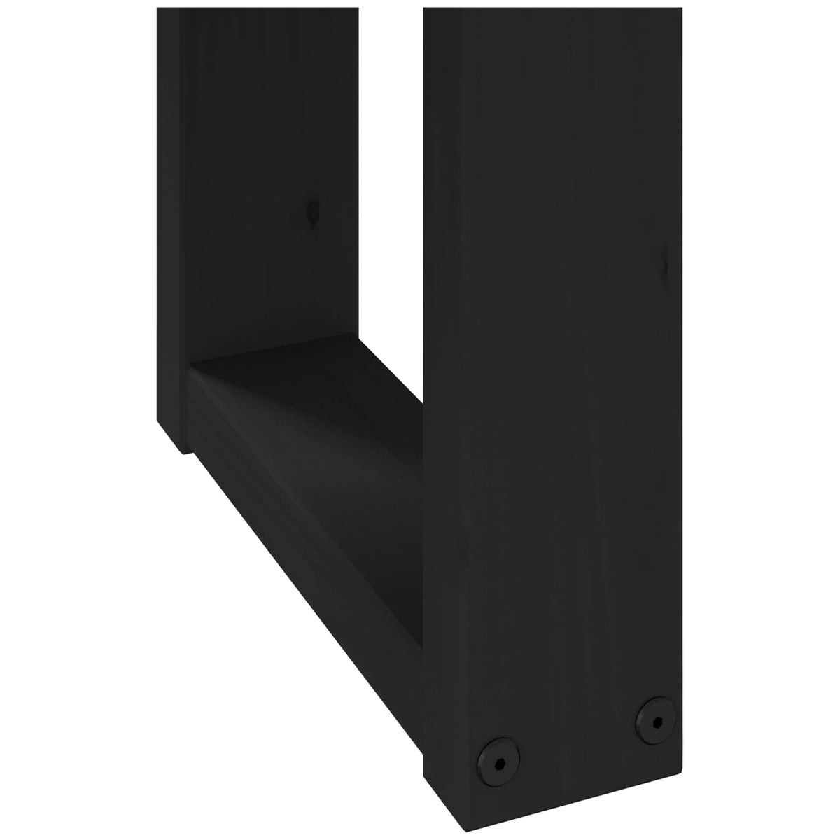Spisebænk NOAIN 120 x 41 x 45 cm Massivt fyrretræ Sort