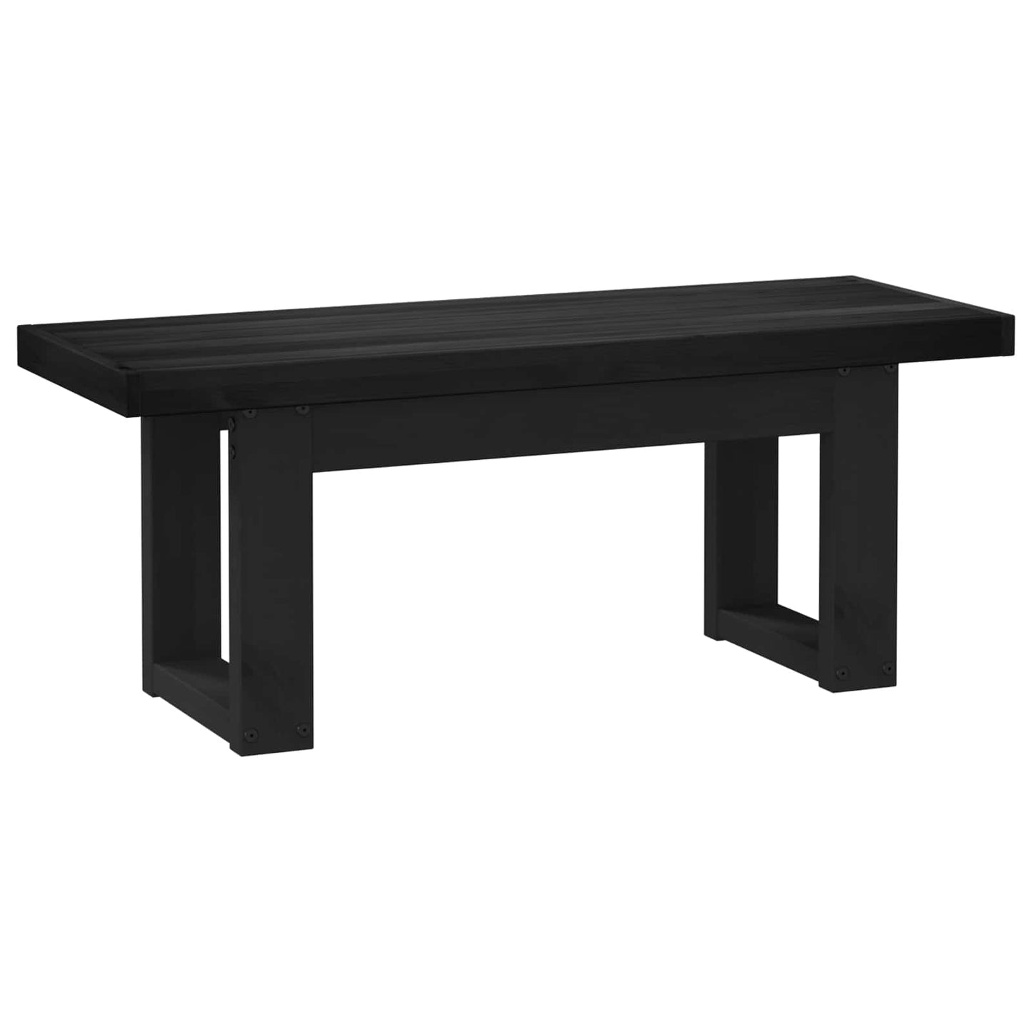 Spisebænk NOAIN 120 x 41 x 45 cm Massivt fyrretræ Sort