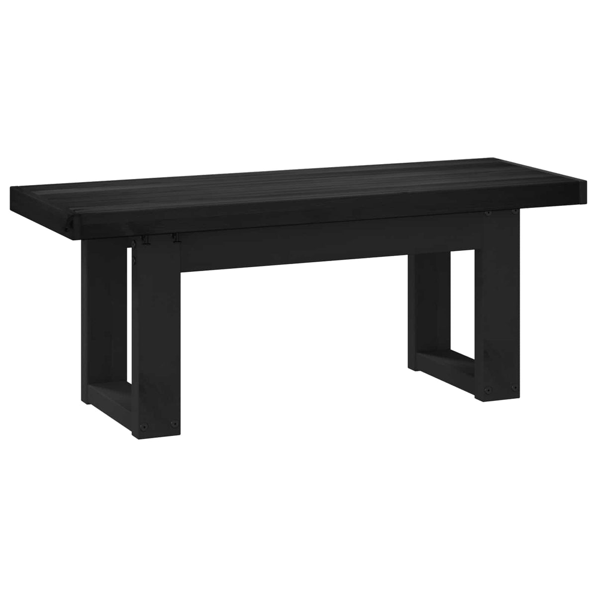Spisebænk NOAIN 120 x 41 x 45 cm Massivt fyrretræ Sort