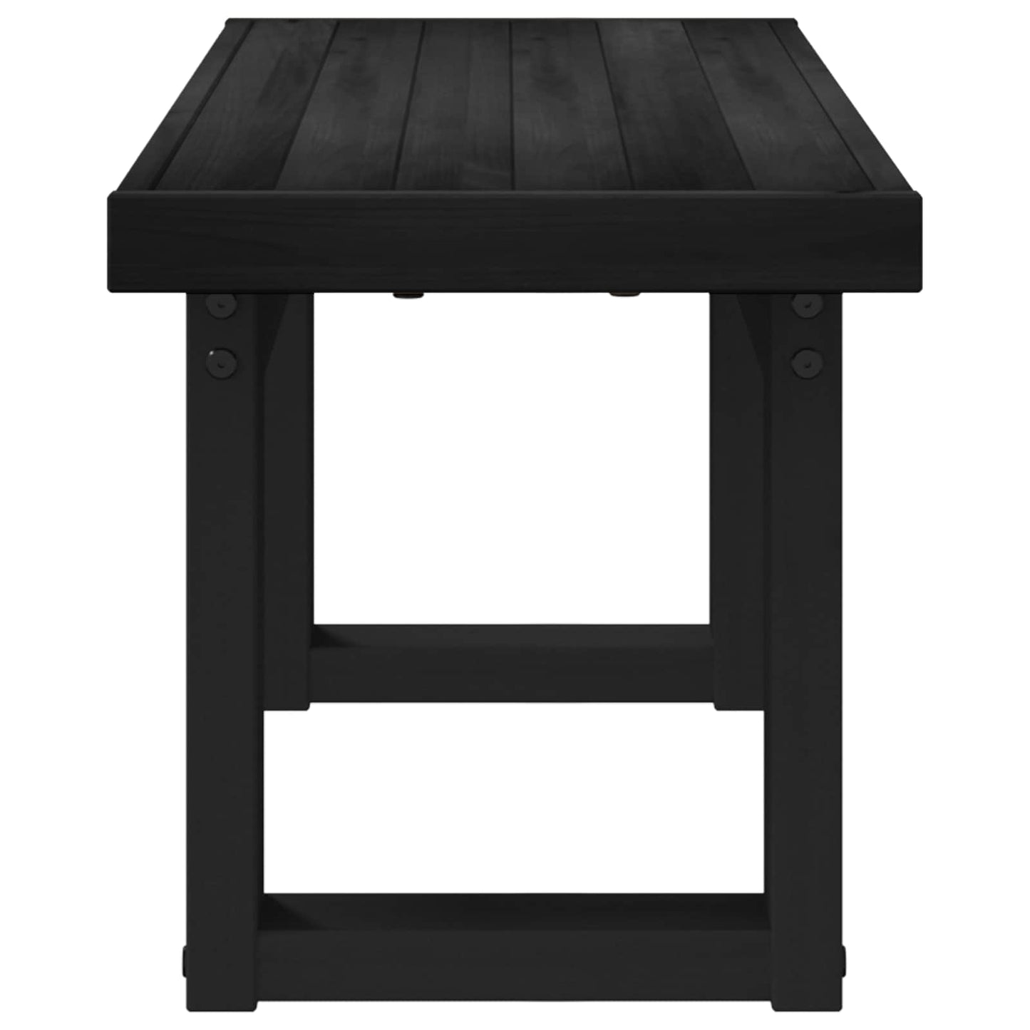 Spisebænk NOAIN 120 x 41 x 45 cm Massivt fyrretræ Sort