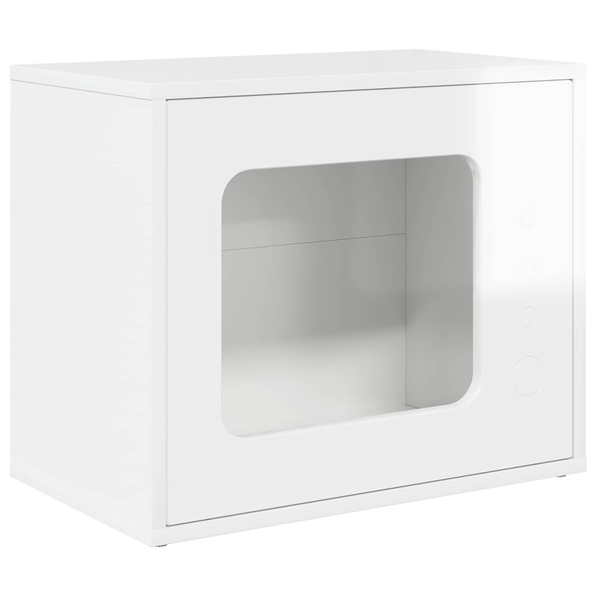 Kat Hus Gloss Hvid 51 x 30 x 42,5 cm Konstrueret træ