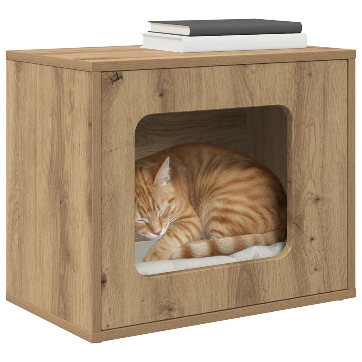 Kat Hus Artisan eg 51 x 30 x 42,5 cm Konstrueret træ