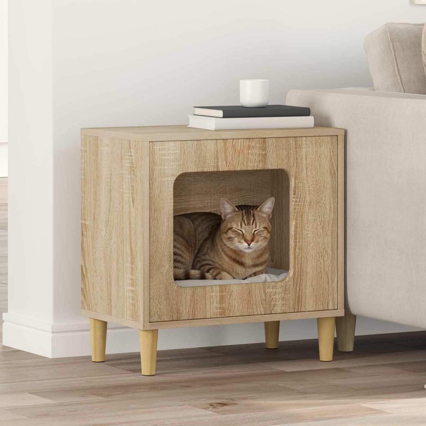 Kat Hus Sonoma-eg 51 x 30 x 52 cm Konstrueret træ