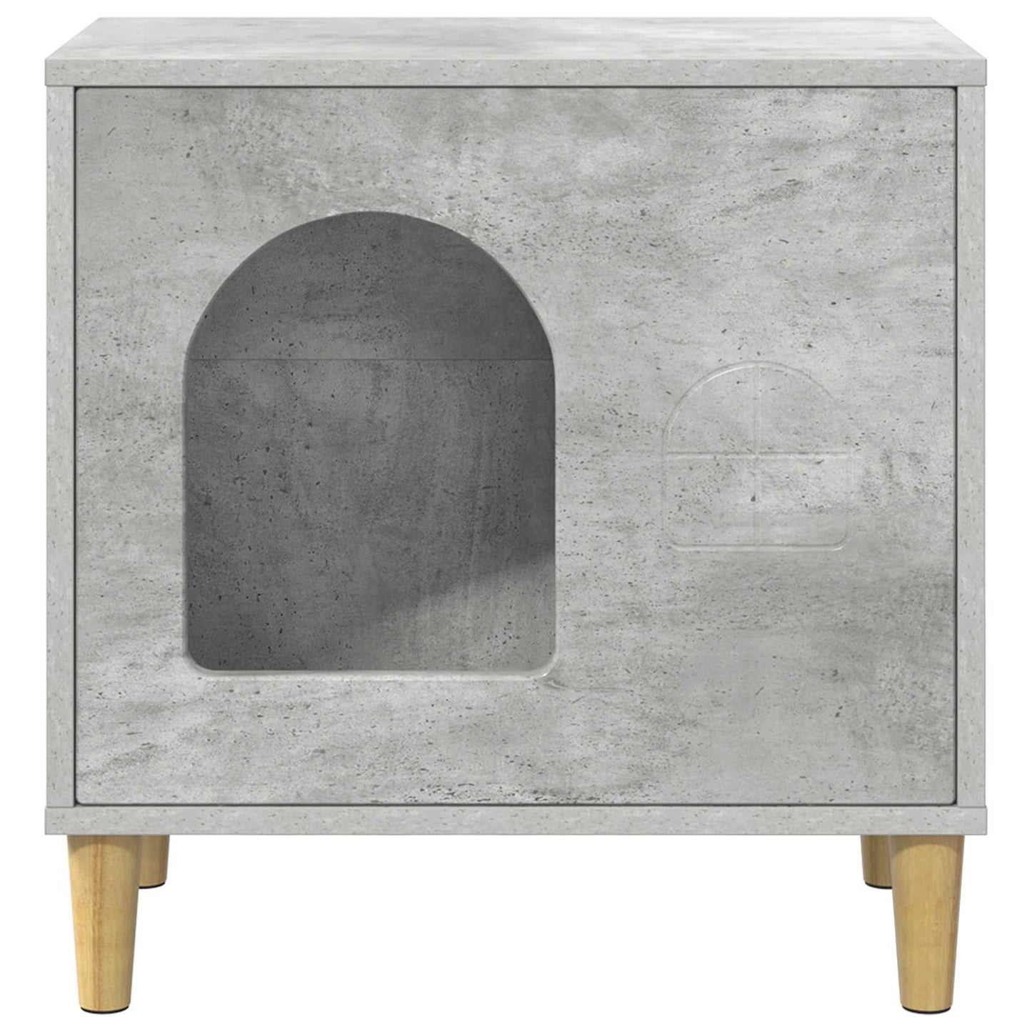 Kat Hus Beton 51 x 30 x 52 cm Konstrueret træ