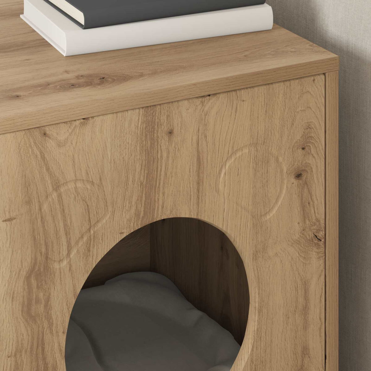 Kat Hus Artisan-eg 42,5 x 40 x 53 cm Konstrueret træ
