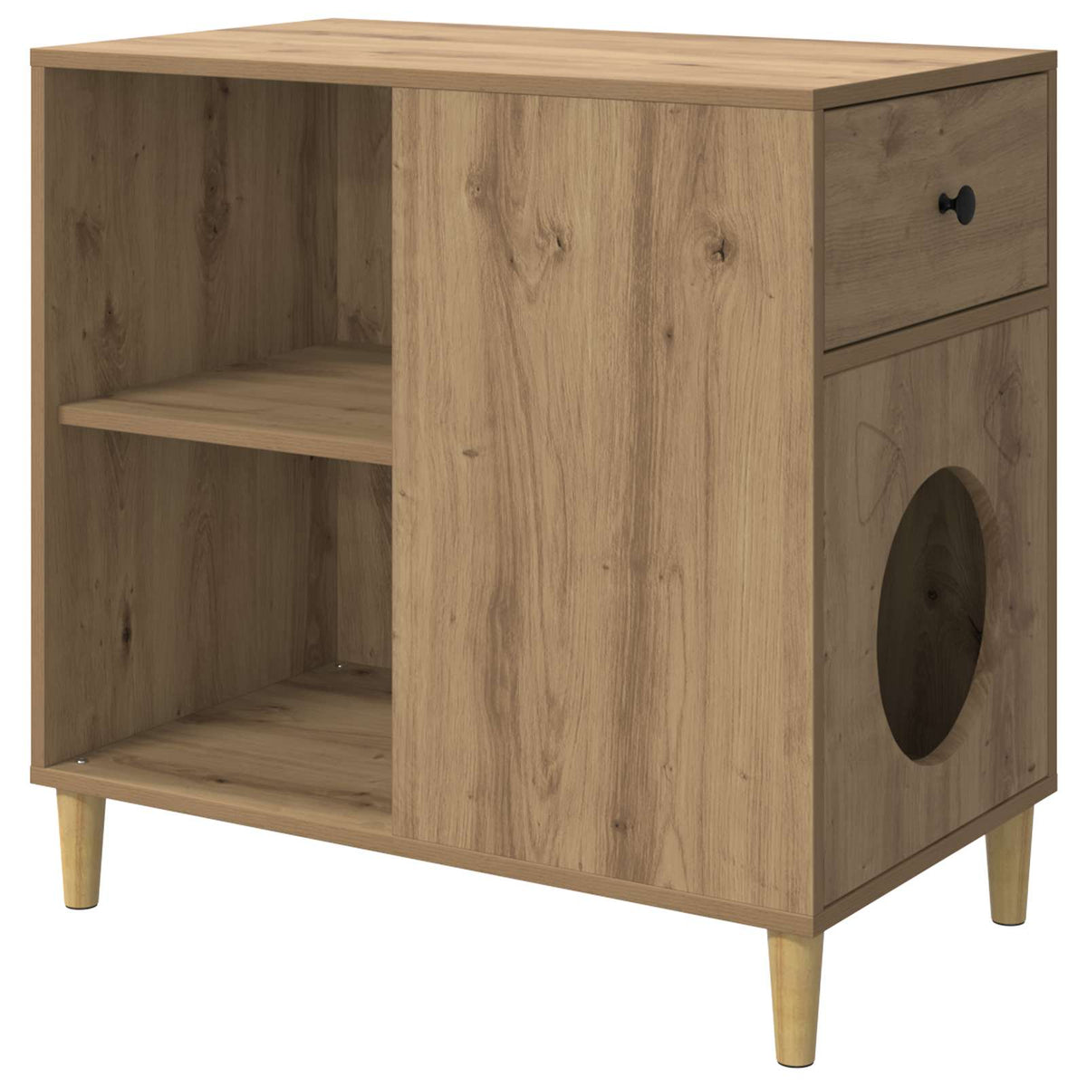 Kat Hus Artisan-eg 72 x 42,5 x 70 cm Konstrueret træ