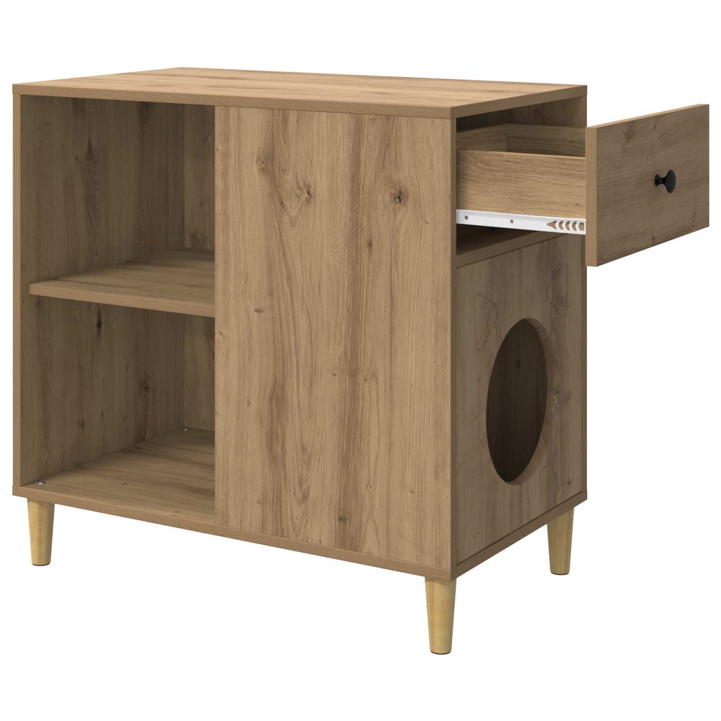 Kat Hus Artisan-eg 72 x 42,5 x 70 cm Konstrueret træ