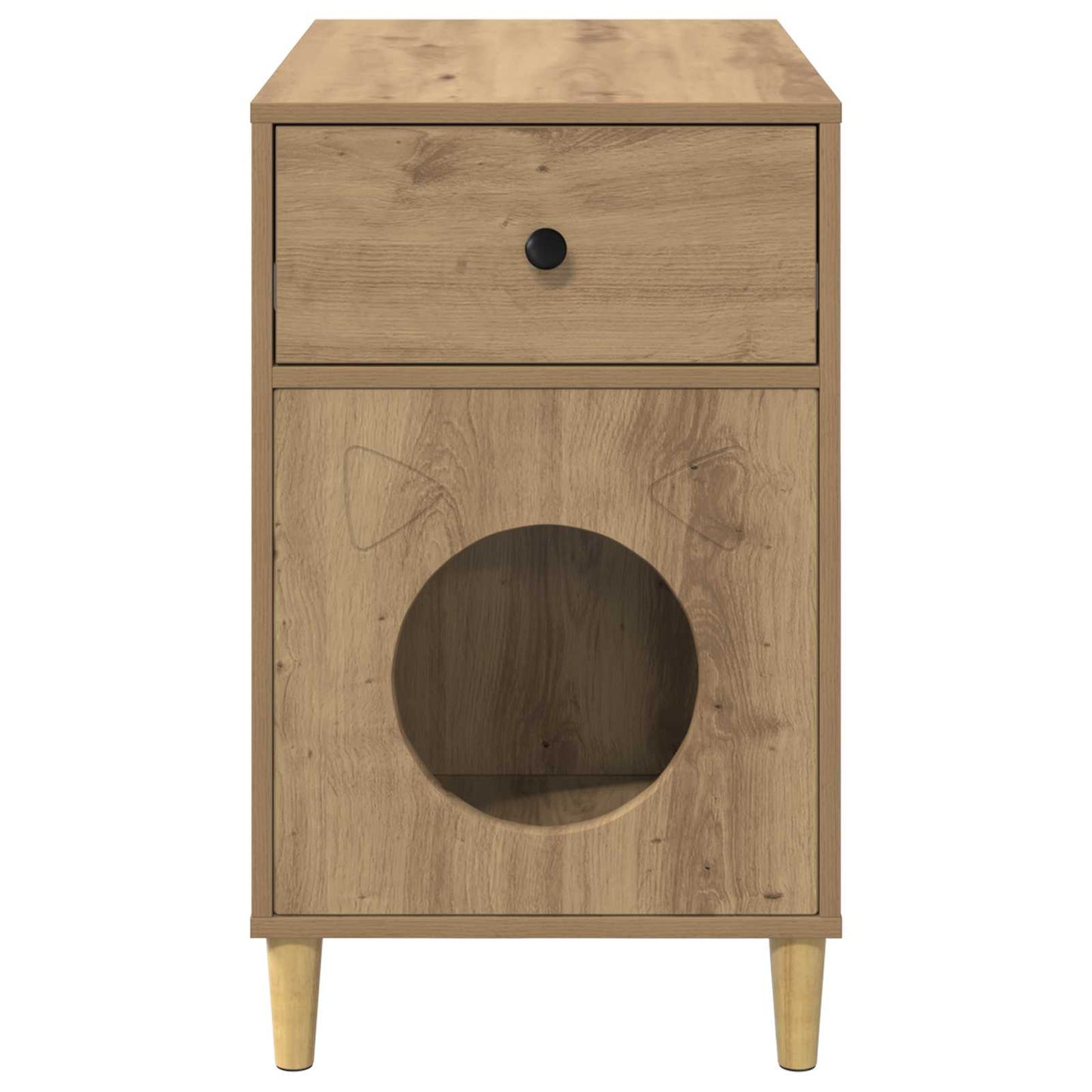Kat Hus Artisan-eg 72 x 42,5 x 70 cm Konstrueret træ