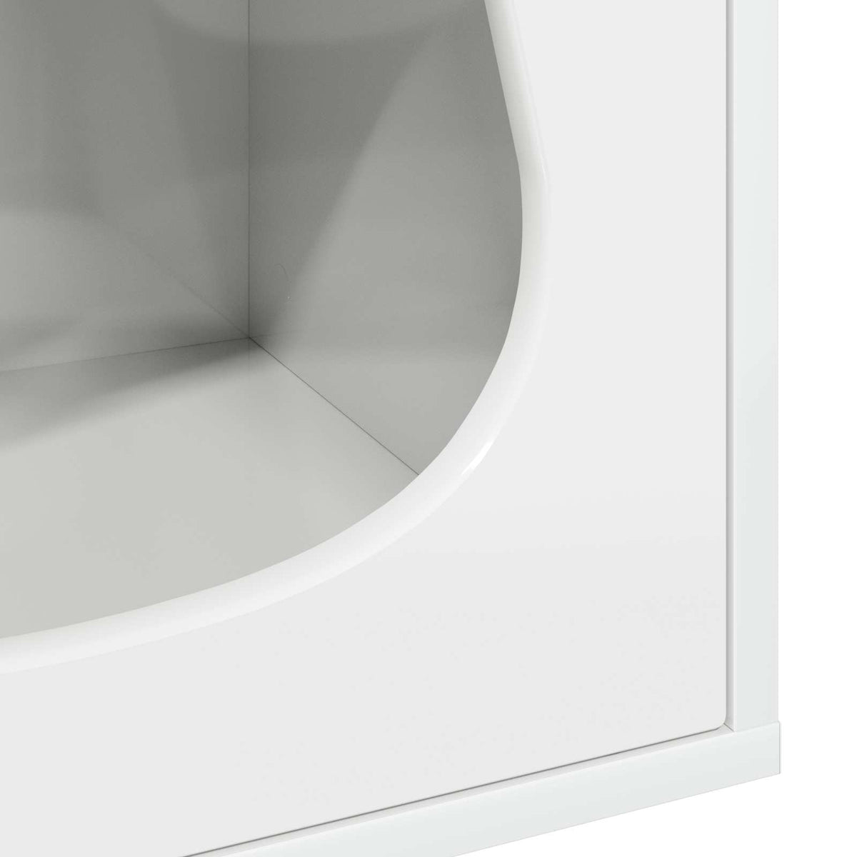 Kat Hus Gloss Hvid 42,5 x 40 x 53,5 cm Konstrueret træ