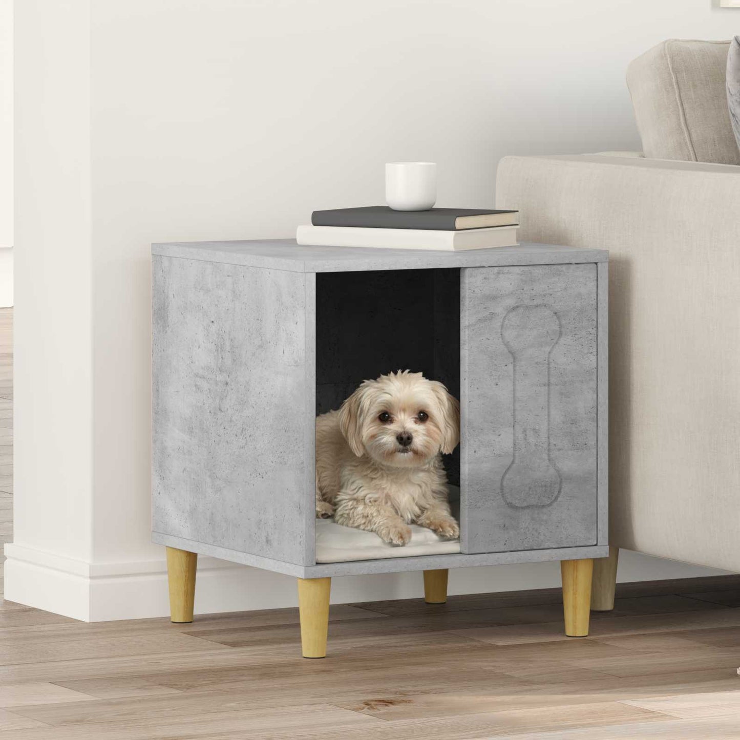 Hundehus Beton 44 x 42 x 49 cm Konstrueret træ