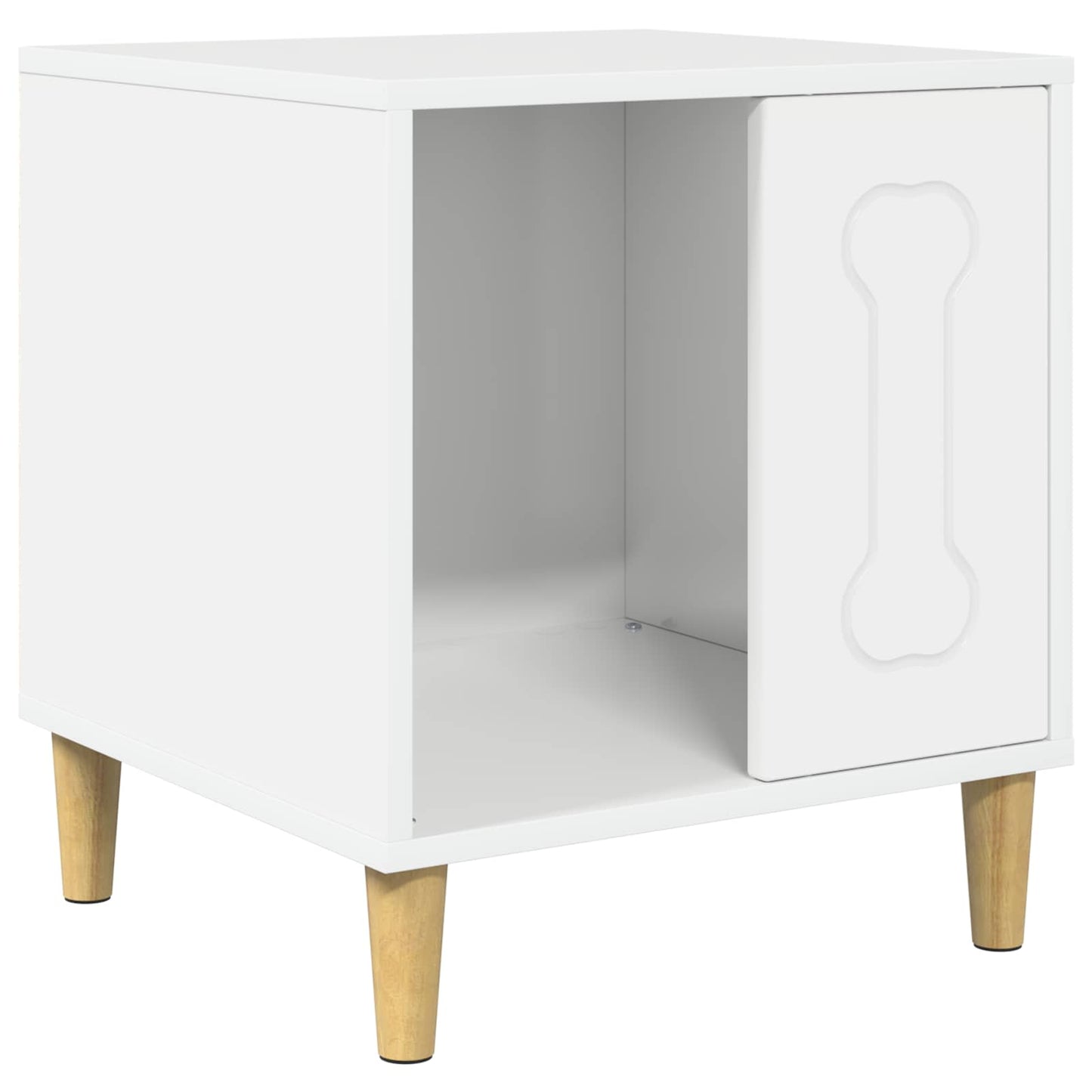 Hundehus Gloss Hvid 44 x 42 x 49 cm Konstrueret træ