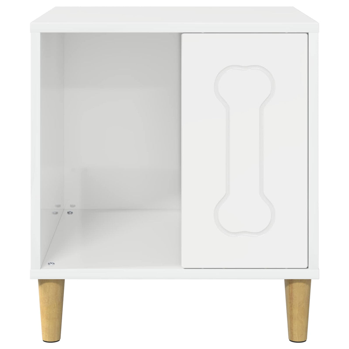 Hundehus Gloss Hvid 44 x 42 x 49 cm Konstrueret træ