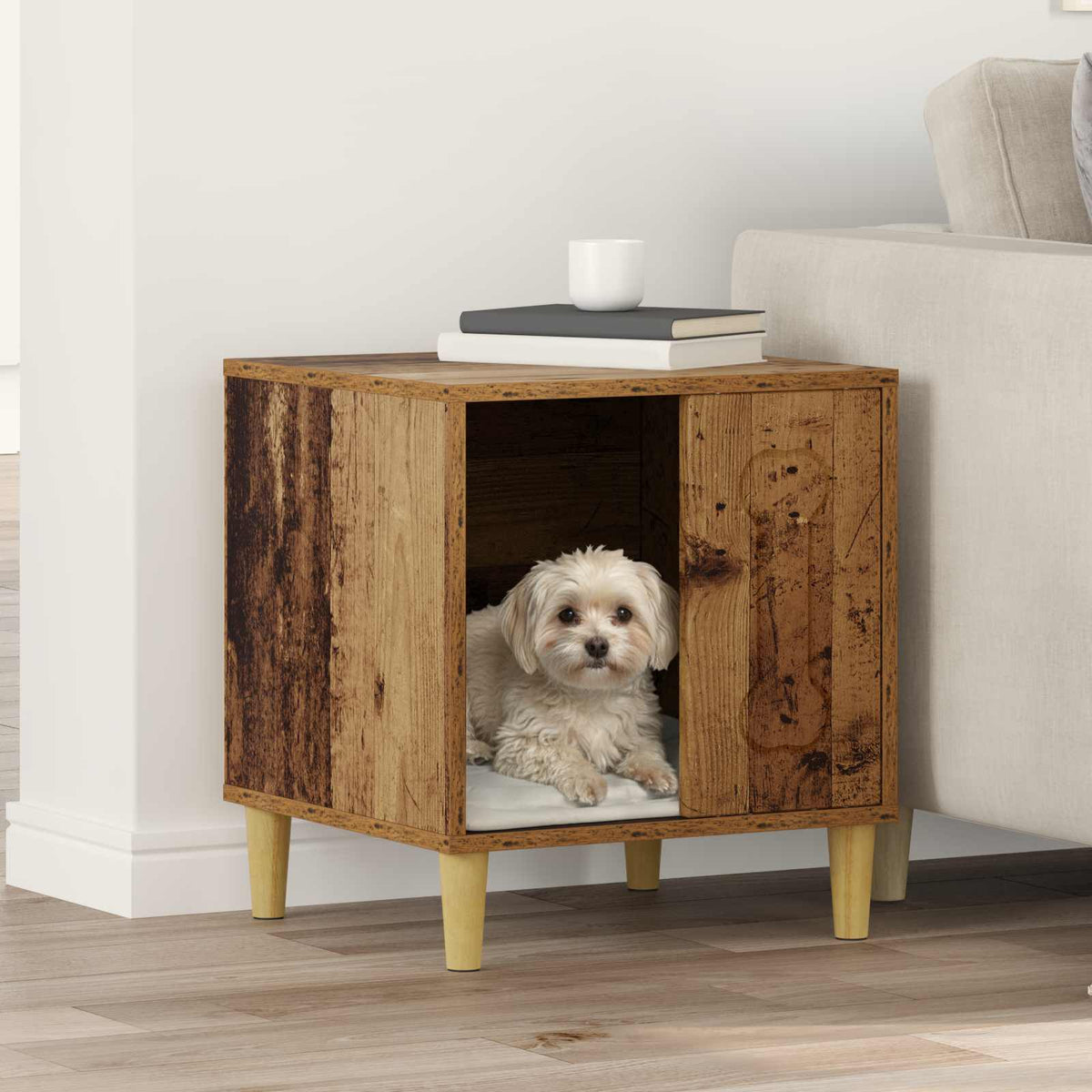 Hundehus Gammelt træ 44 x 42 x 49 cm Konstrueret træ
