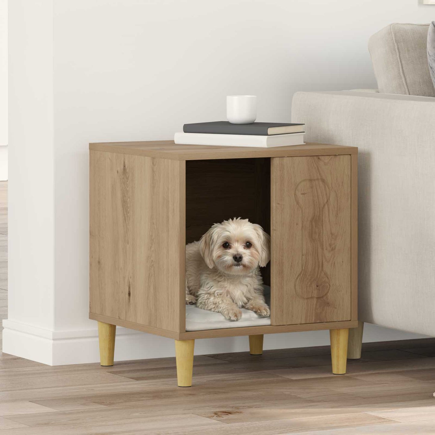 Hundehus Artisan-eg 44 x 42 x 49 cm Konstrueret træ
