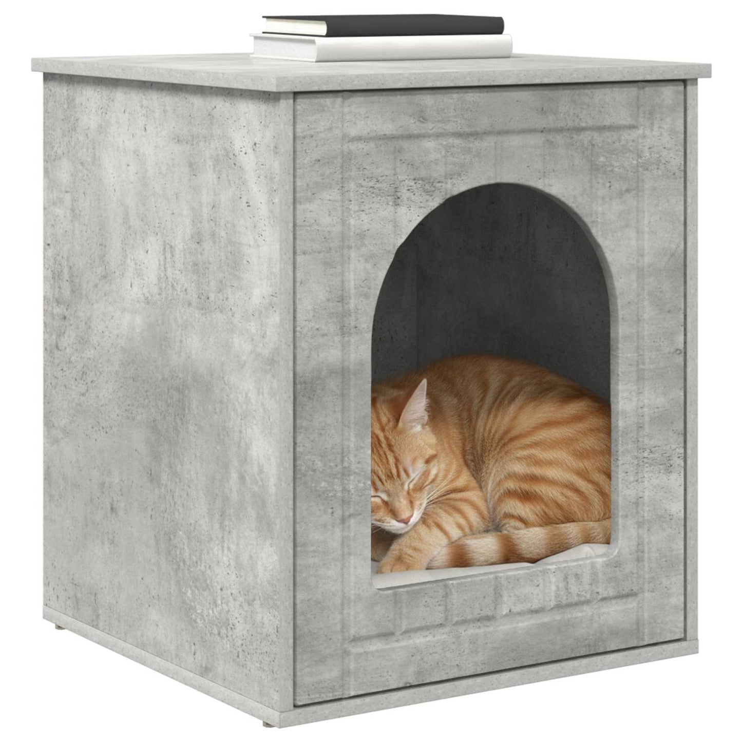 Kat Hus Beton 53 x 52 x 62 cm Konstrueret træ