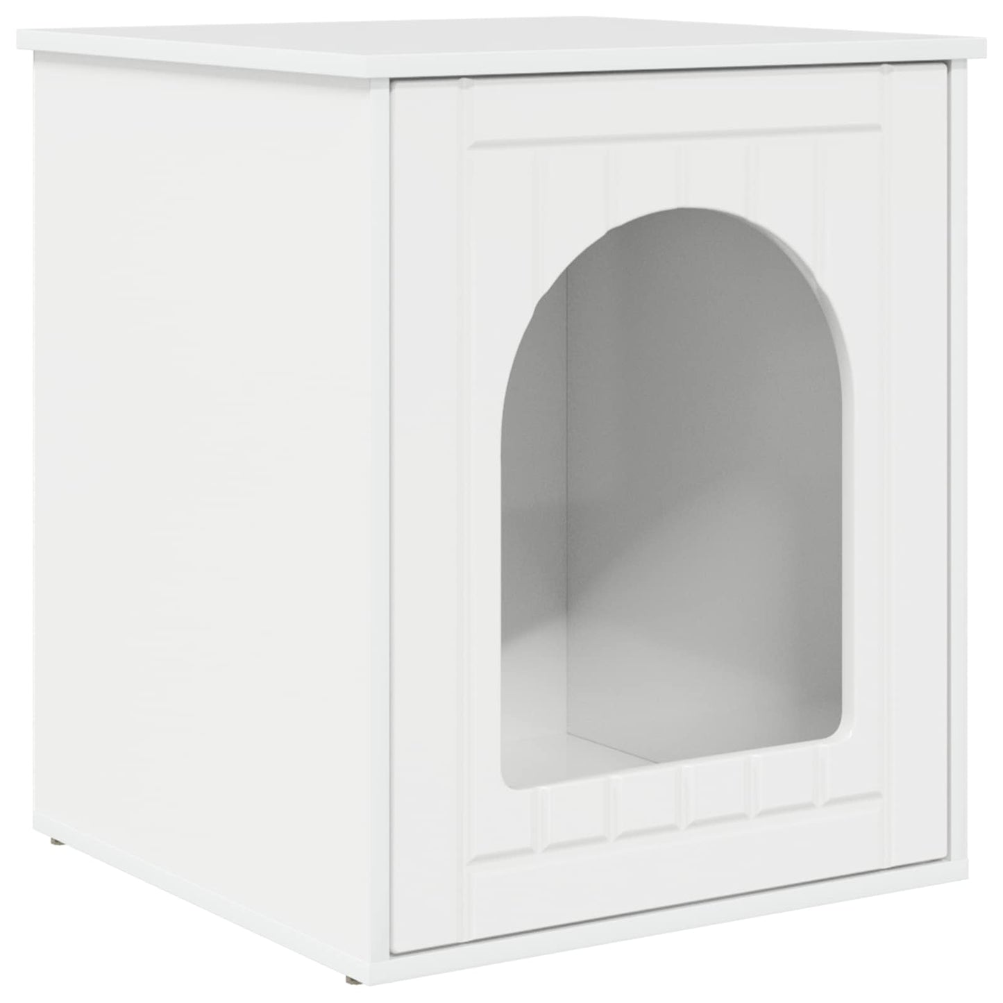 Kat Hus Gloss Hvid 53 x 52 x 62 cm Konstrueret træ
