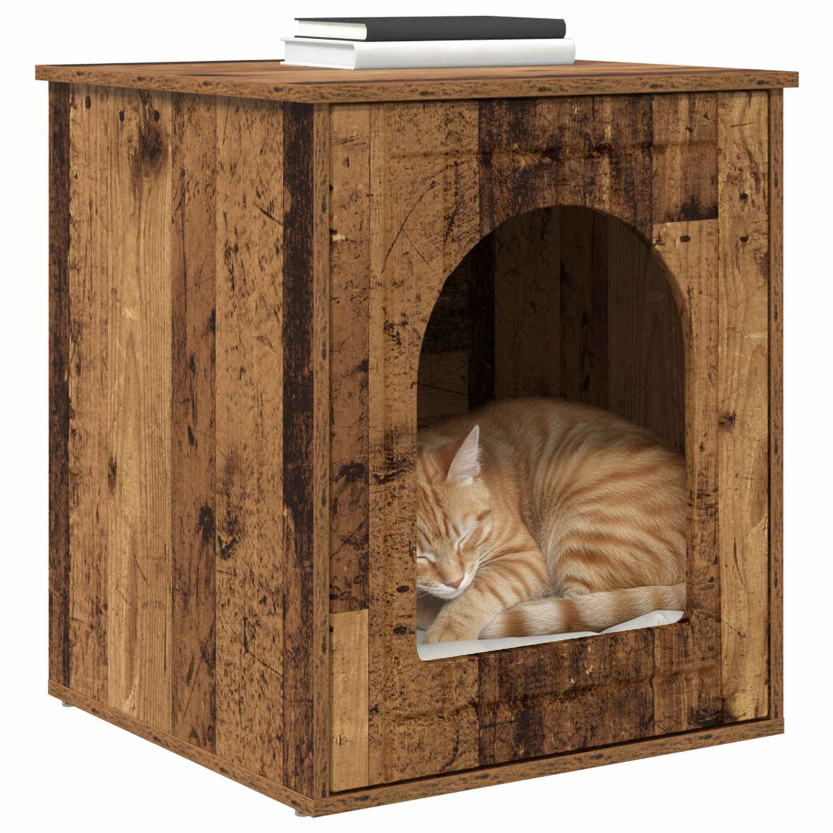 Kat Hus Gammelt træ 53 x 52 x 62 cm Konstrueret træ