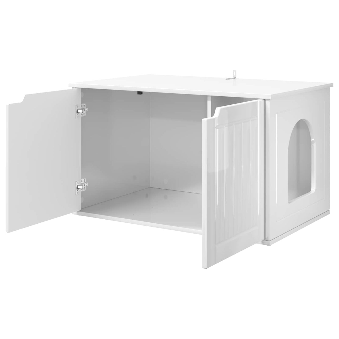 Kat Hus Gloss Hvid 85 x 55 x 50,5 cm Konstrueret træ