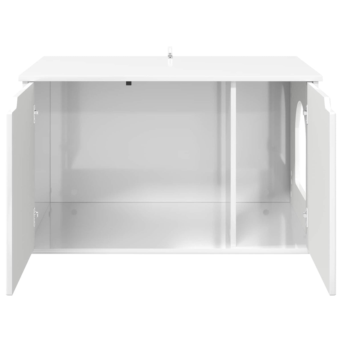 Kat Hus Gloss Hvid 85 x 55 x 50,5 cm Konstrueret træ