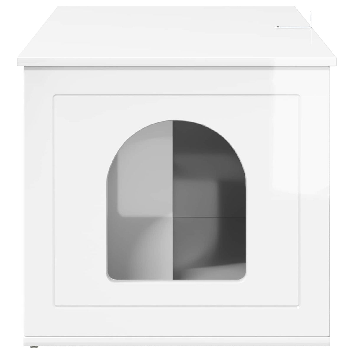 Kat Hus Gloss Hvid 85 x 55 x 50,5 cm Konstrueret træ
