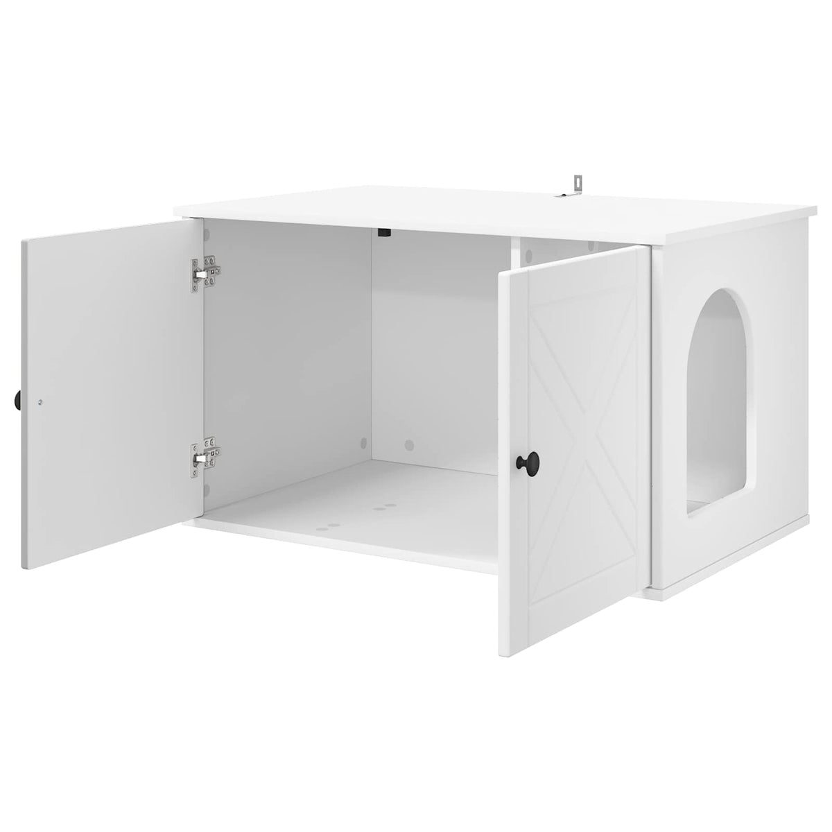 Kat Hus Hvid 85 x 55 x 50,5 cm Konstrueret træ