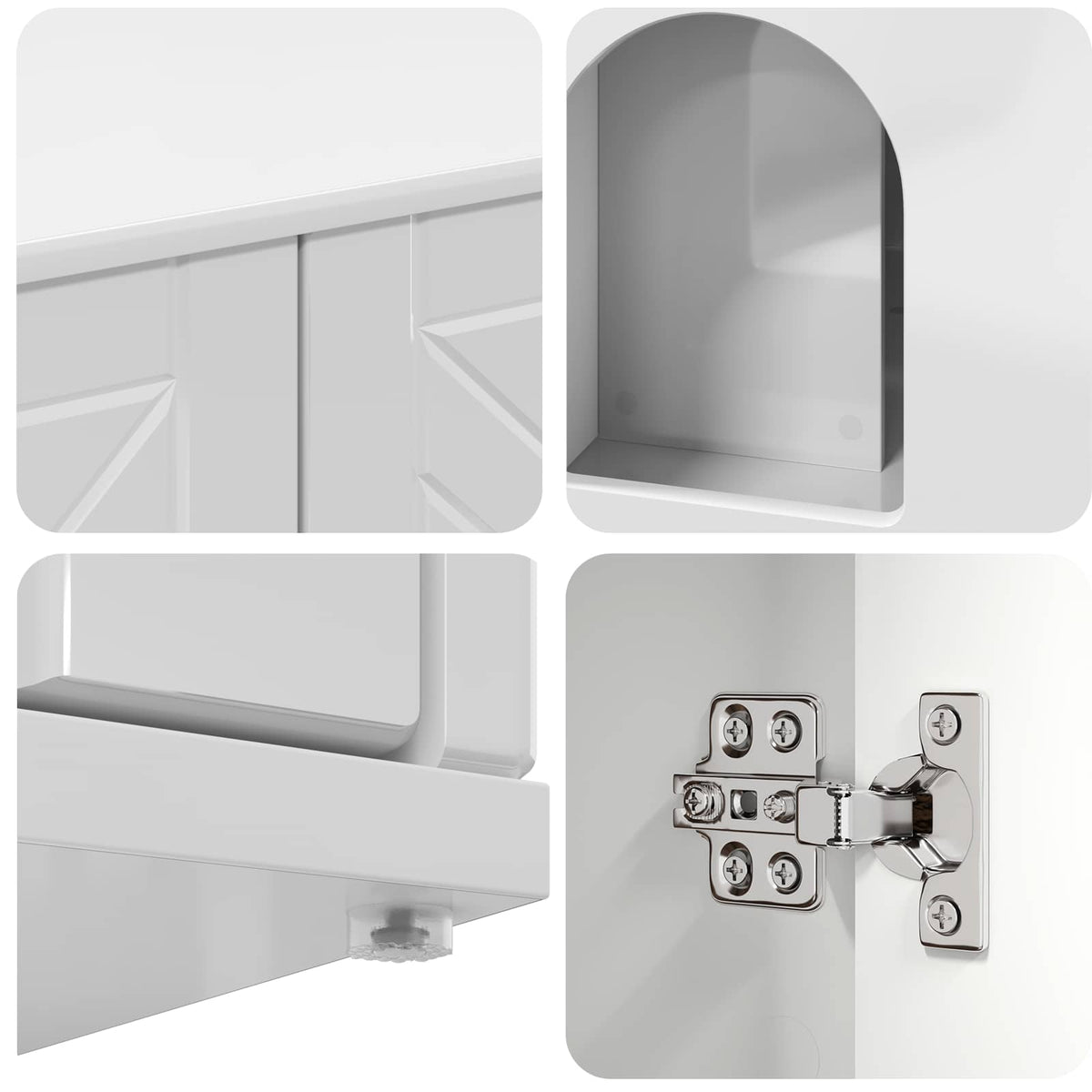 Kat Hus Gloss Hvid 85 x 55 x 50,5 cm Konstrueret træ