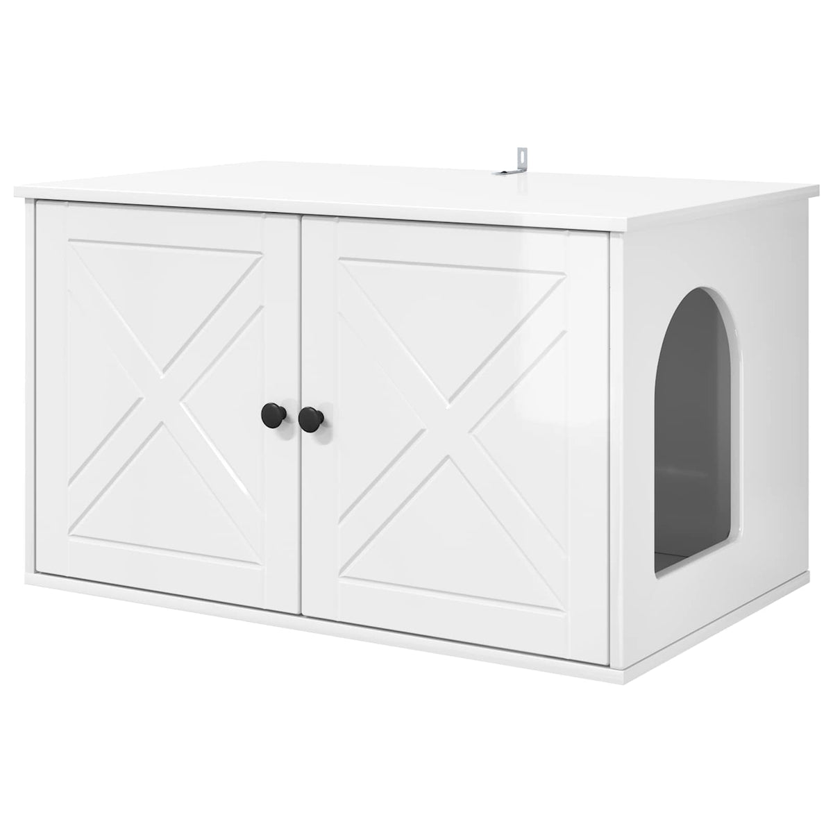 Kat Hus Gloss Hvid 85 x 55 x 50,5 cm Konstrueret træ