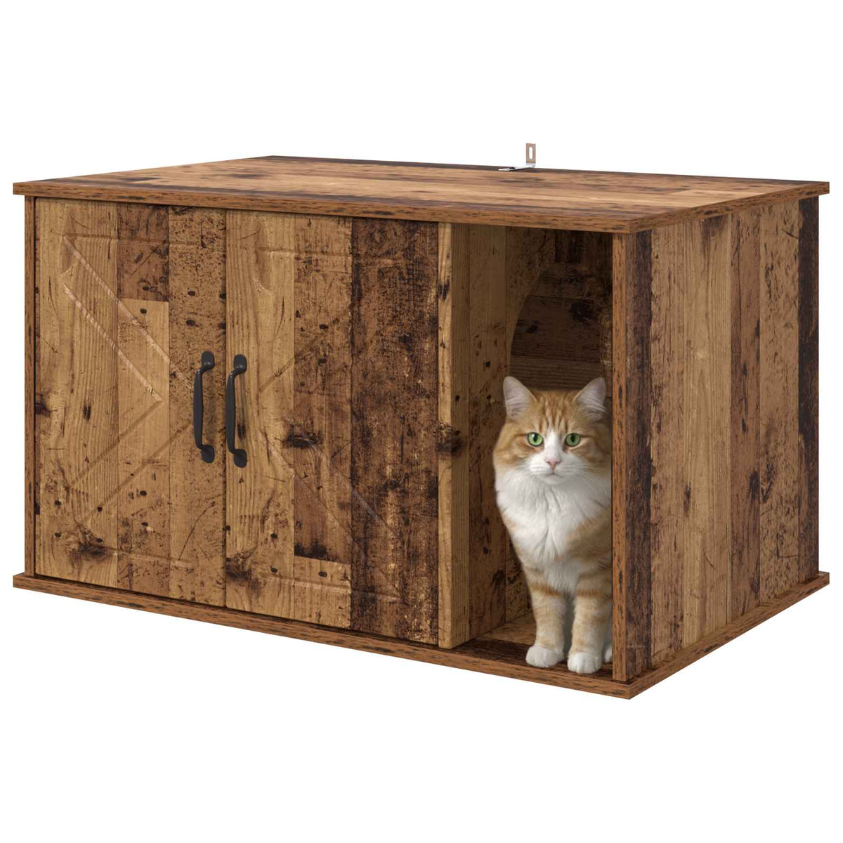 Kat Hus Gammelt træ 85 x 55 x 50,5 cm Konstrueret træ