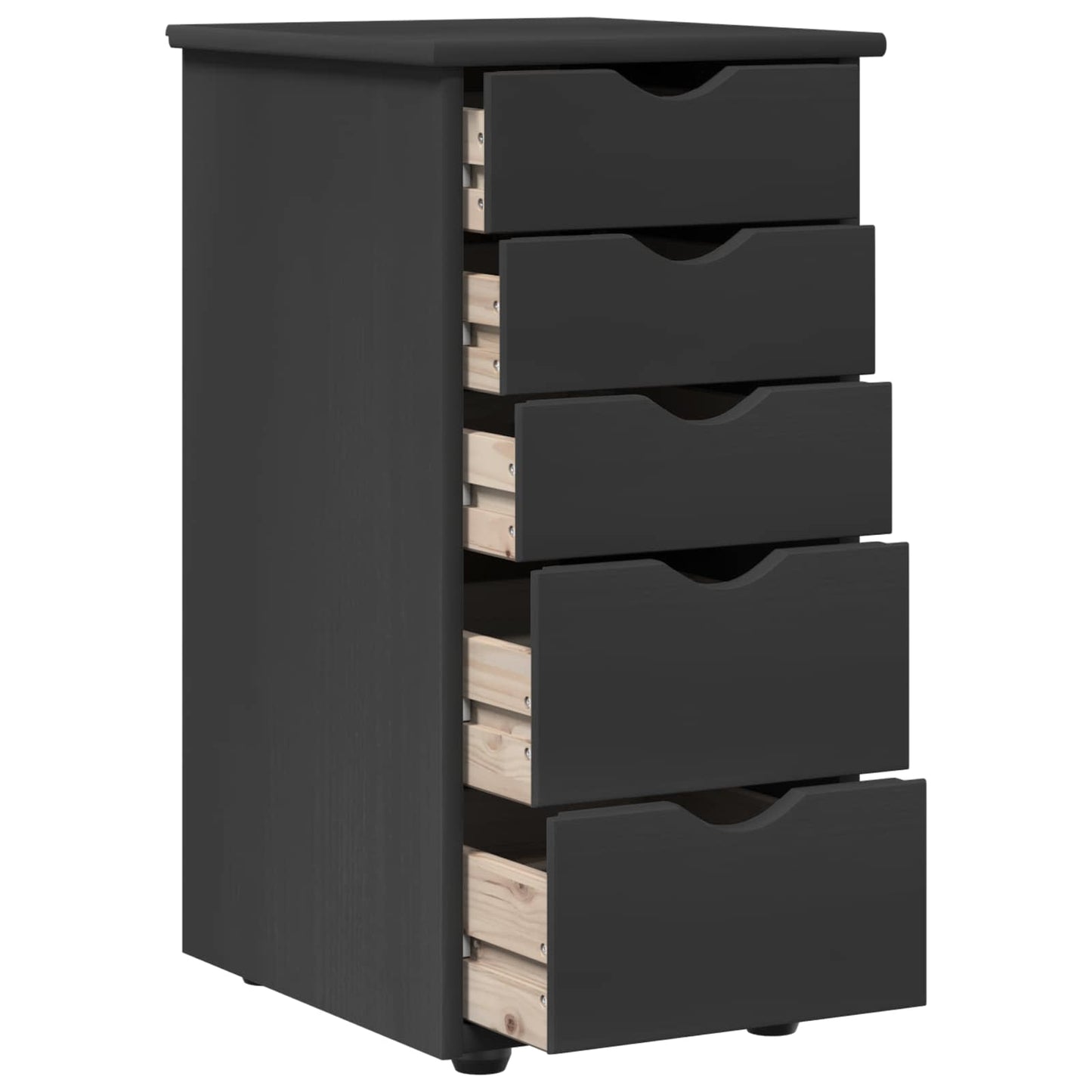 Kabinet 34 x 39 x 61,5 cm Massivt fyrretræ Grå