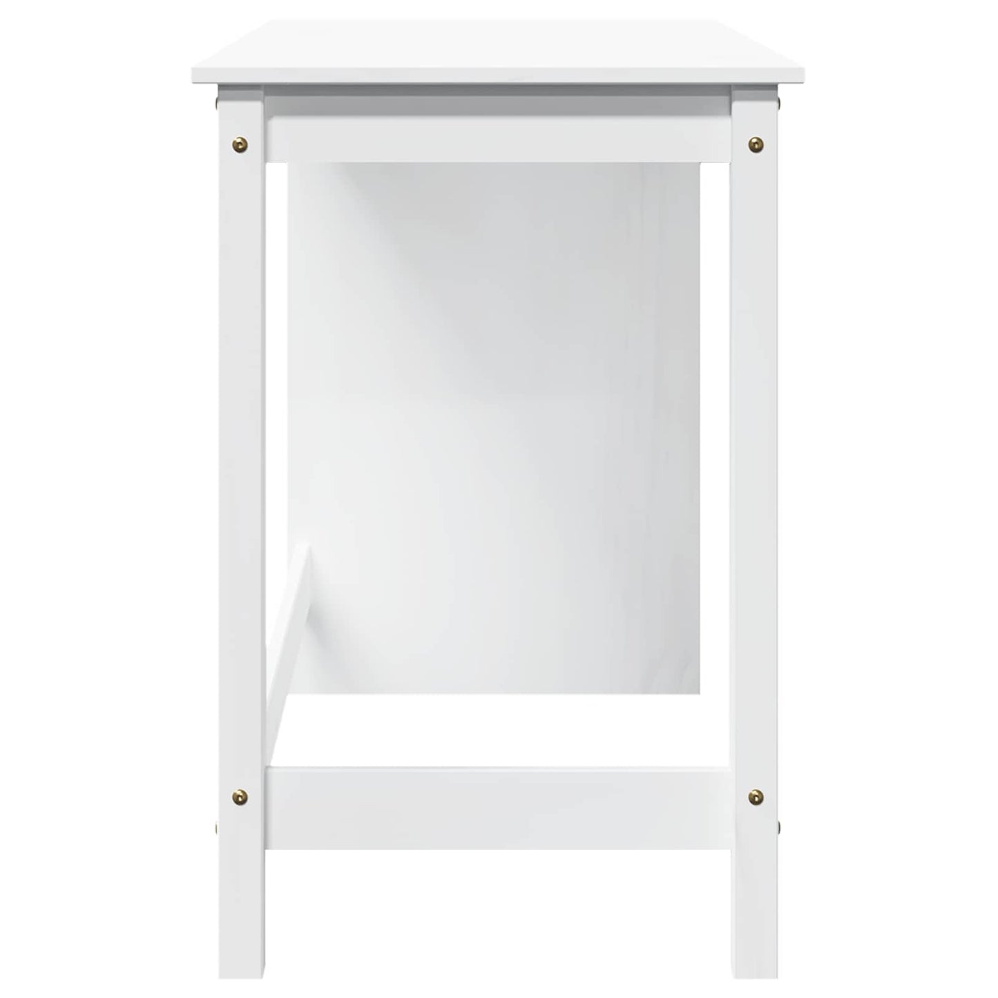 Bord Hvid 112 x 50 x 75 cm Massivt fyrretræ