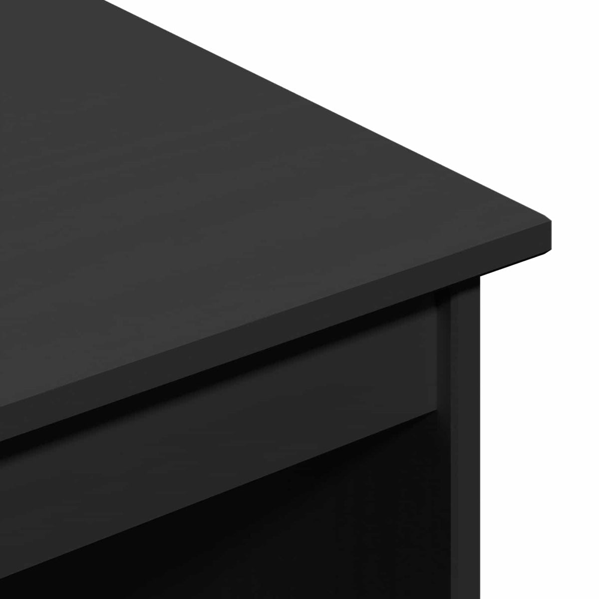 Bord Sort 112 x 50 x 75 cm Massivt fyrretræ