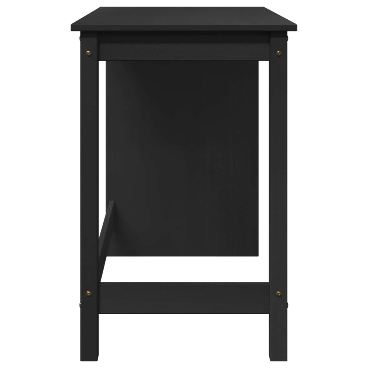 Bord Sort 112 x 50 x 75 cm Massivt fyrretræ